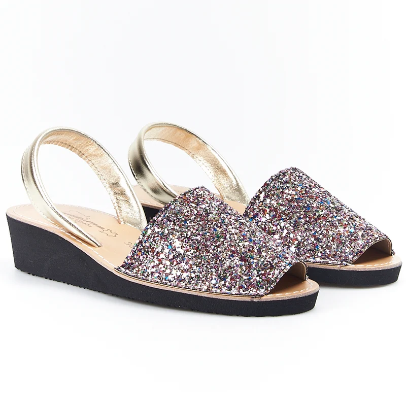 Sandalias Menorquinas Cuña Multicolor