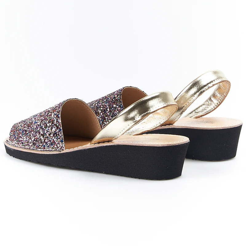 Sandalias Menorquinas Cuña Multicolor