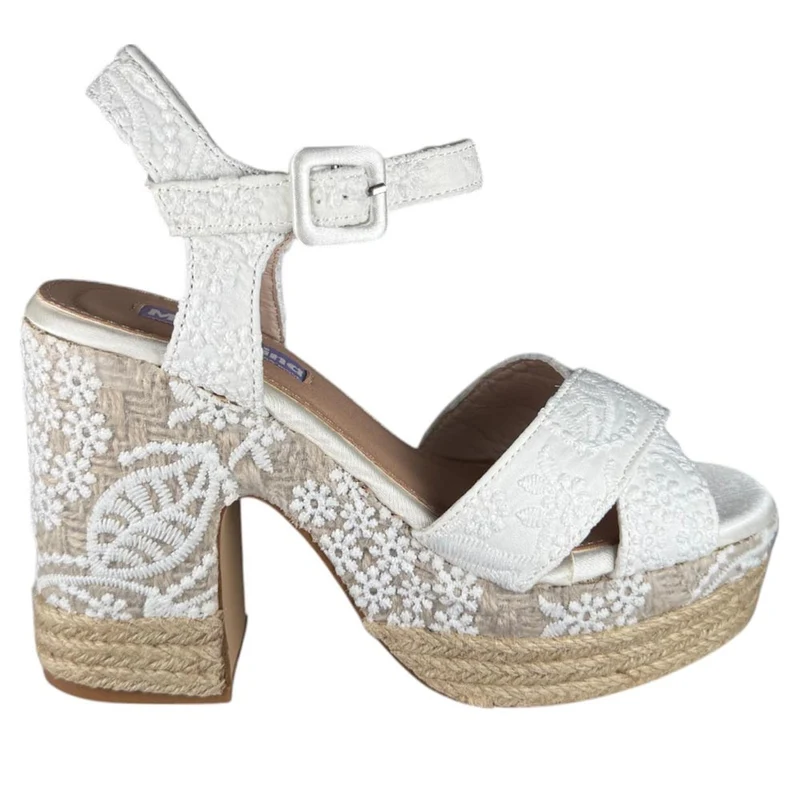 Sandalias de Novia Mandarina Paula Blanco
