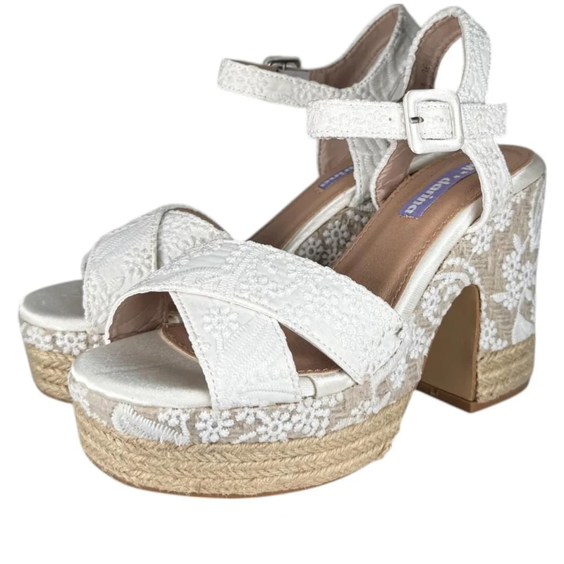 Sandalias de Novia Mandarina Paula Blanco