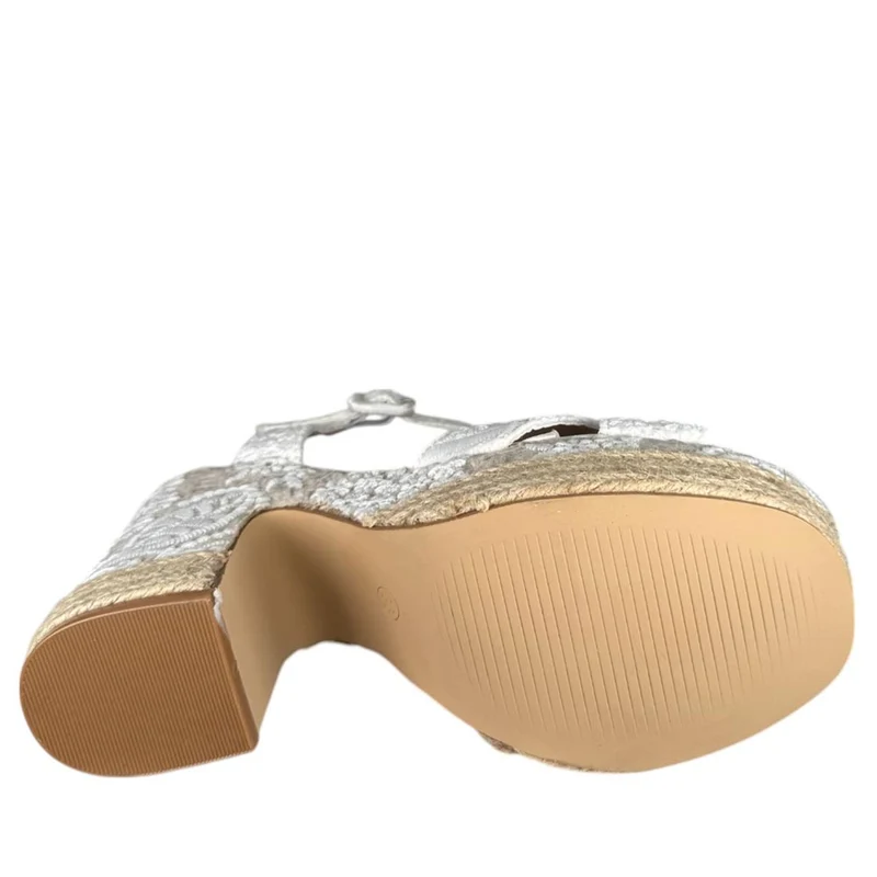 Sandalias de Novia Mandarina Paula Blanco