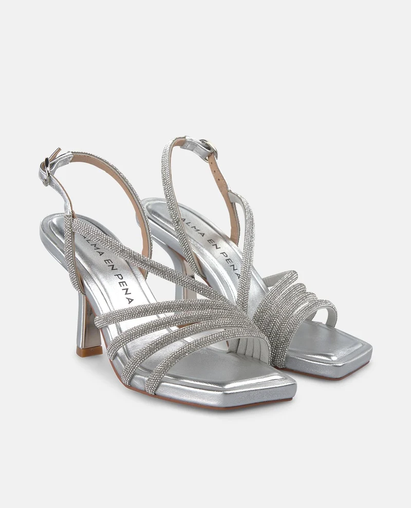 SANDALIA TUBULAR BRILLO