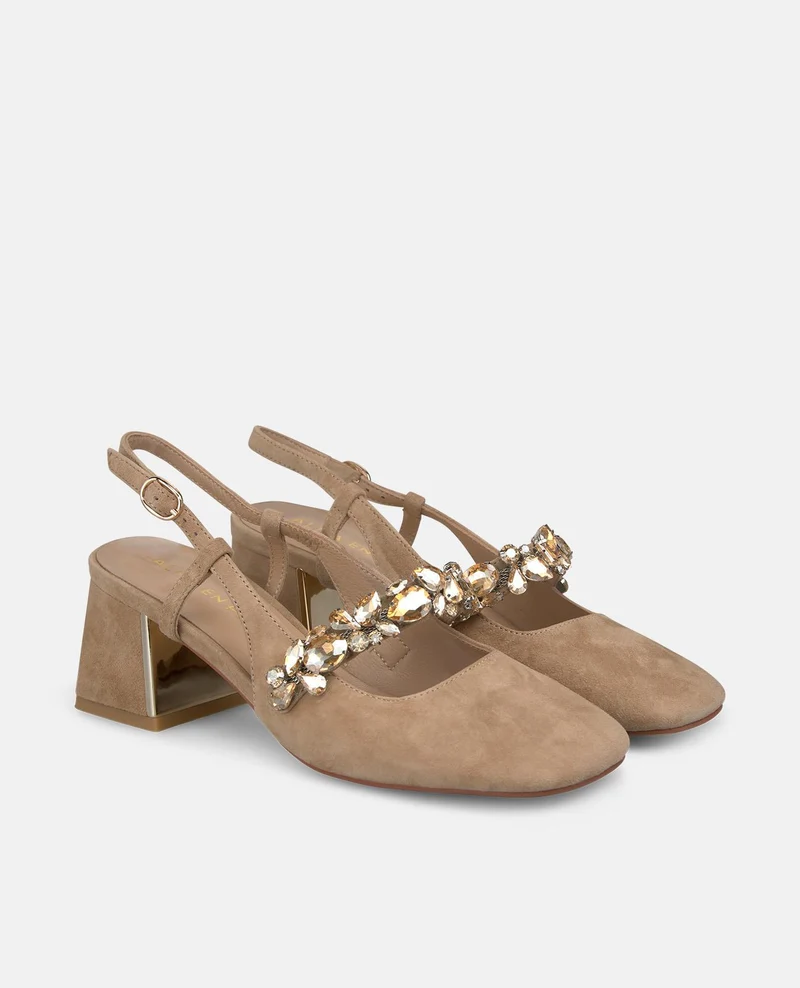 ZAPATO DESTALONADO TIRA CON JOYA