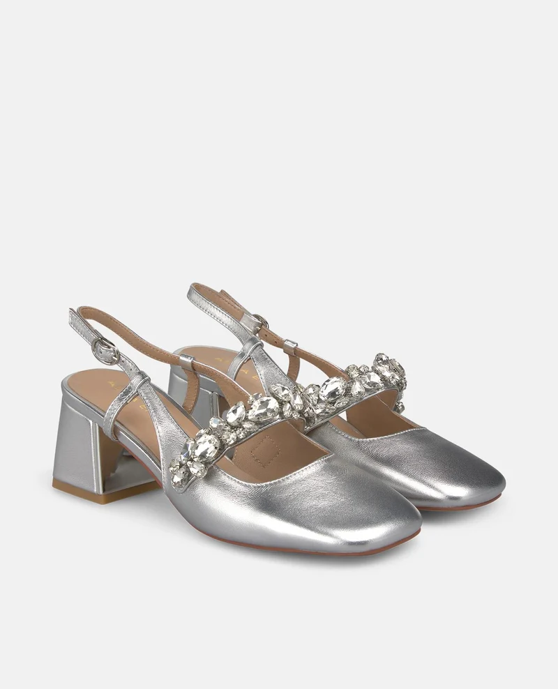 ZAPATO DESTALONADO TIRA CON JOYA