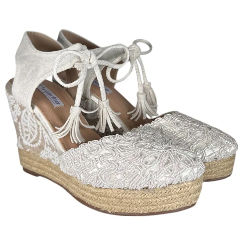 Cuñas de Novia Mandarina Elena Blanco
