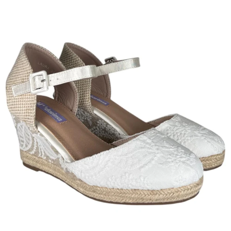 Cuñas de Novia Mandarina Laura Blanco