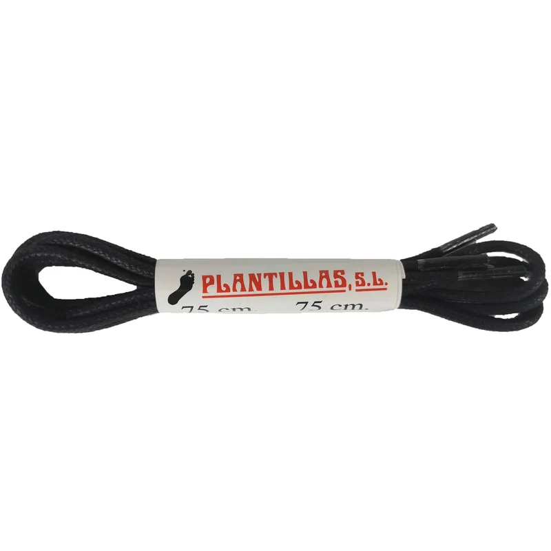 Cordones Encerados Finos Negro 75cm