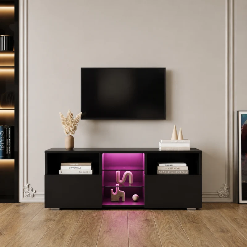 Miomu Mueble para TV con Almacenamiento e Iluminación LED