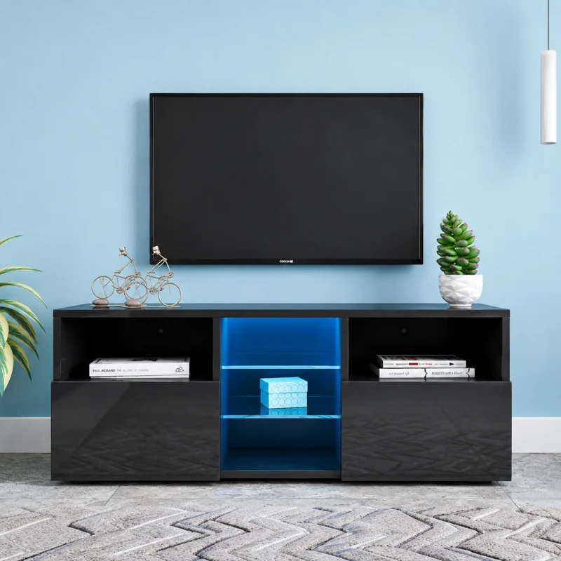 Miomu Mueble para TV con Almacenamiento e Iluminación LED