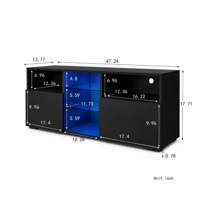 Miomu Mueble para TV con Almacenamiento e Iluminación LED