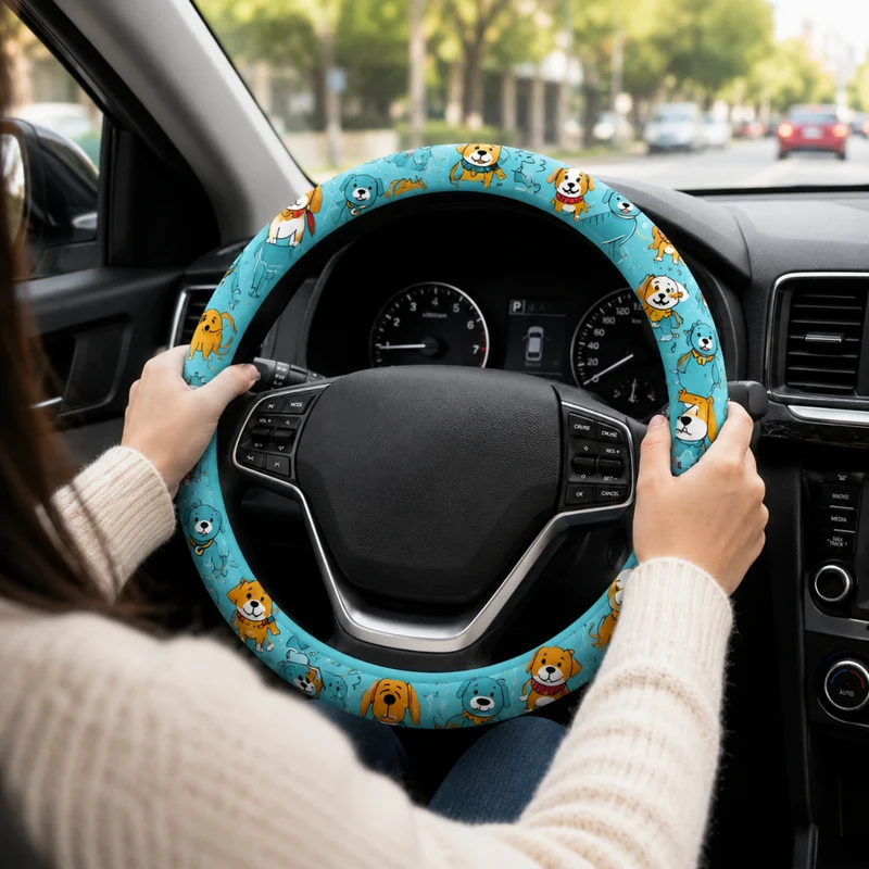 Miomu Cobertor de Volante, Perritos Viajeros
