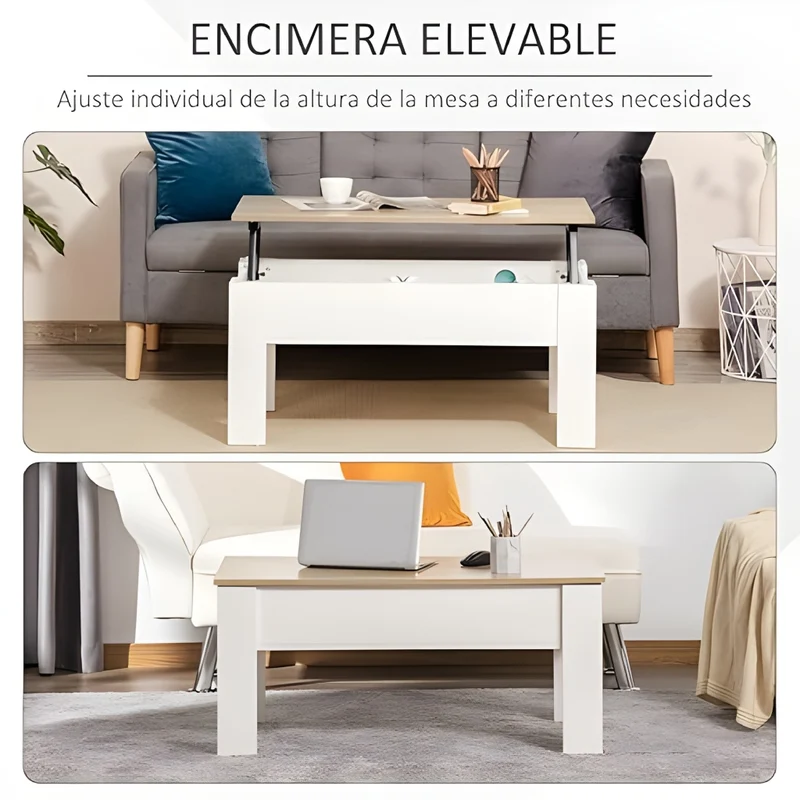 Miomu Mesa de Centro Elevable Multifuncional
