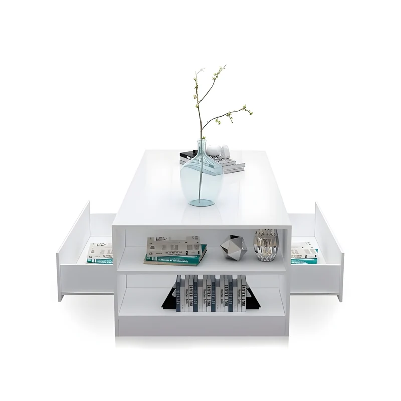 Miomu Mesa de Centro con Iluminación LED y Almacenamiento