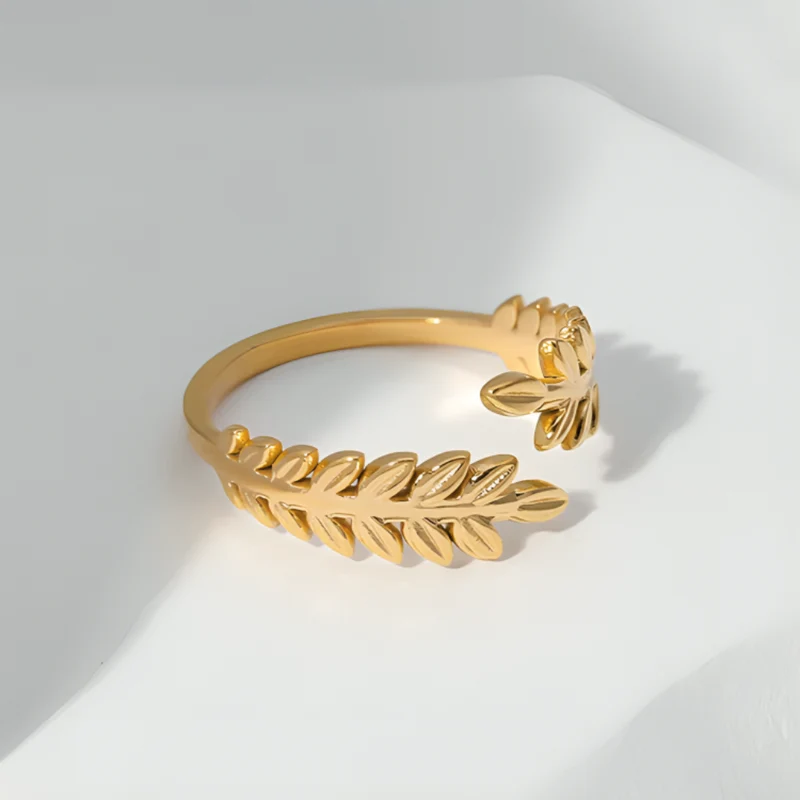 Miomu Anillos Ajustables Acero Inoxidable Elegancia Dorada