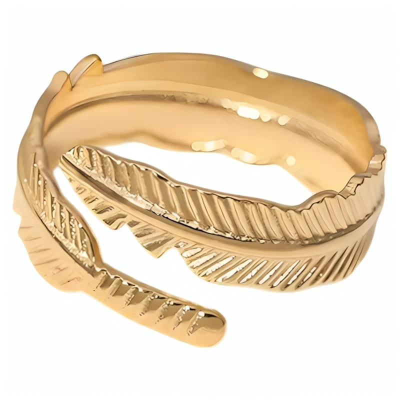 Miomu Anillos Ajustables Acero Inoxidable Elegancia Dorada