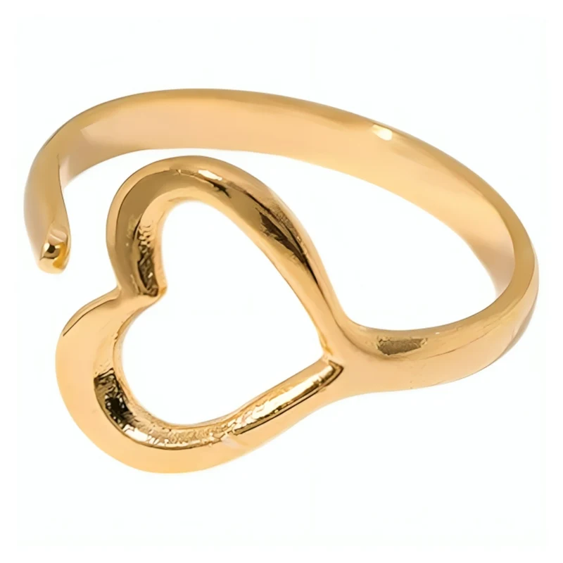 Miomu Anillos Ajustables Acero Inoxidable Elegancia Dorada