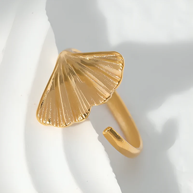 Miomu Anillos Ajustables Acero Inoxidable Elegancia Dorada