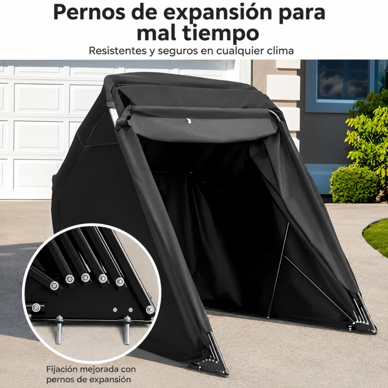 Miomu Cobertizo Plegable Multiuso para Vehículos y Almacenamiento Exterior