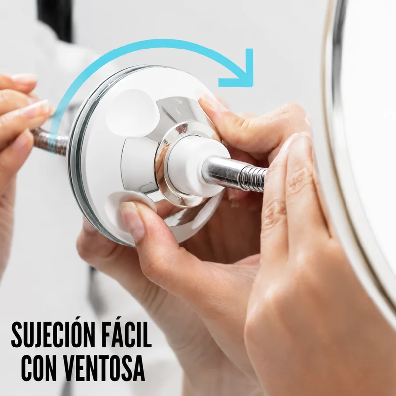 Miomu Espejo Aumentador con Luz LED y Brazo Flexible