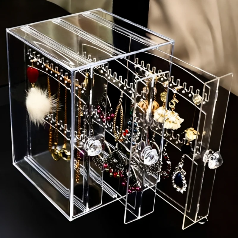Miomu Organizador de Joyería Acrílico con Puertas Deslizables