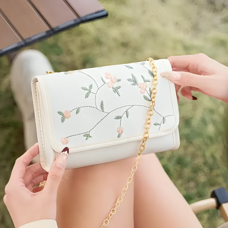 Miomu Bolso de Cuero Sintético con Diseño Floral