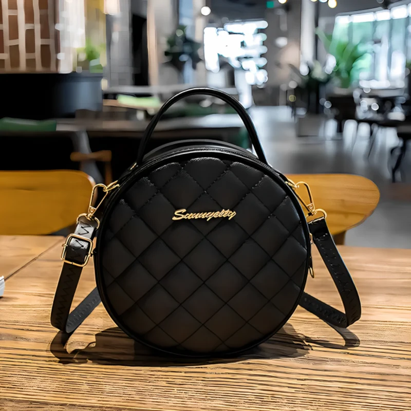 Miomu Bolso Redondo Acolchado con Correa Ajustable