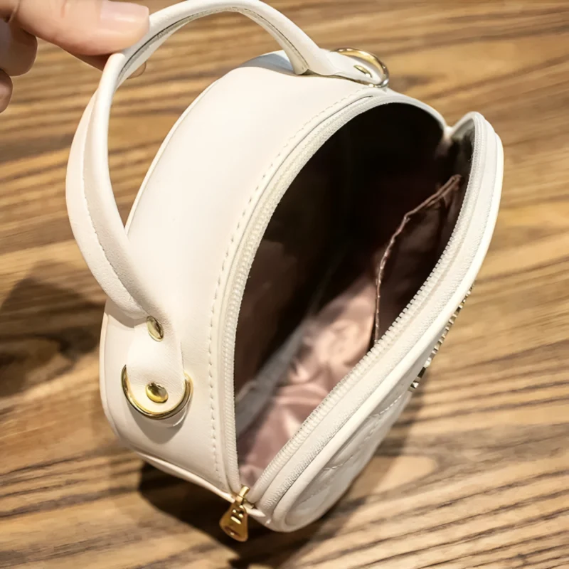 Miomu Bolso Redondo Acolchado con Correa Ajustable