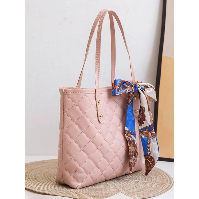 Miomu Bolso Tote Acolchado con Pañuelo Decorativo