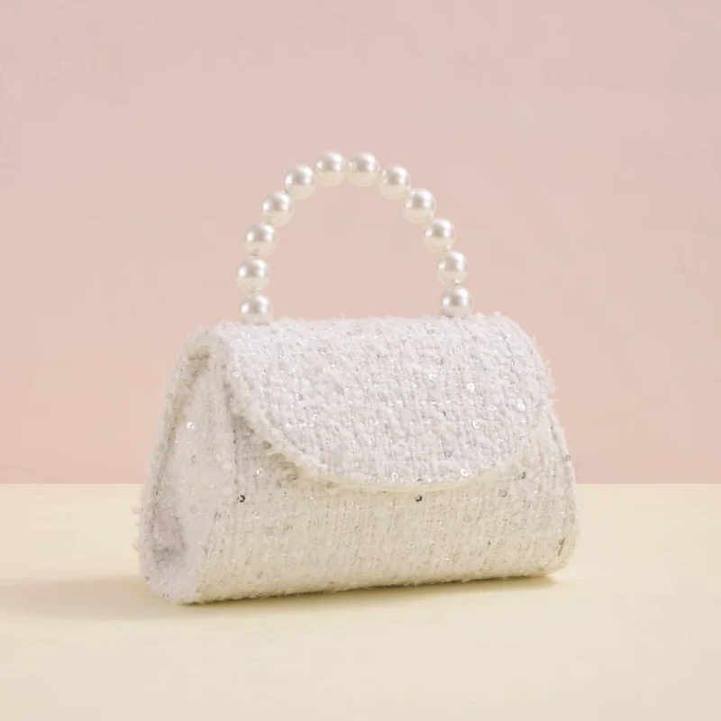 Miomu Bolso con Asa de Perlas y Cadena Dorada