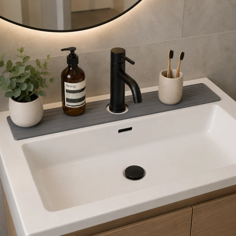 Miomu Bandeja de Drenaje de Deatomea para Grifo de Baño