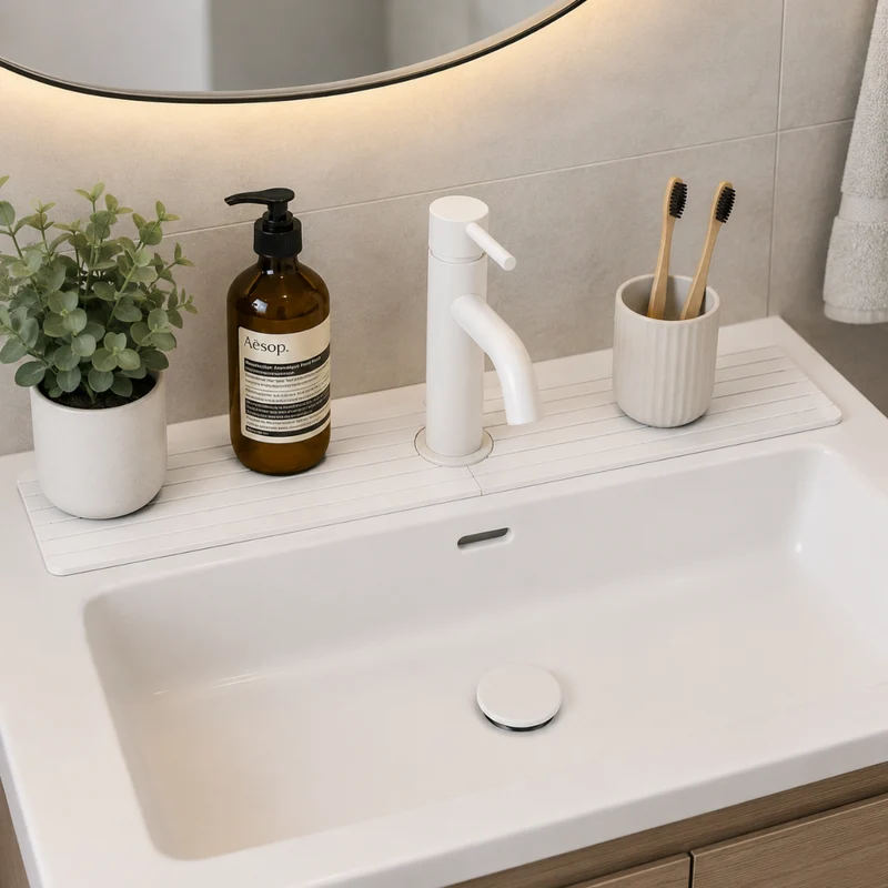 Miomu Bandeja de Drenaje de Deatomea para Grifo de Baño