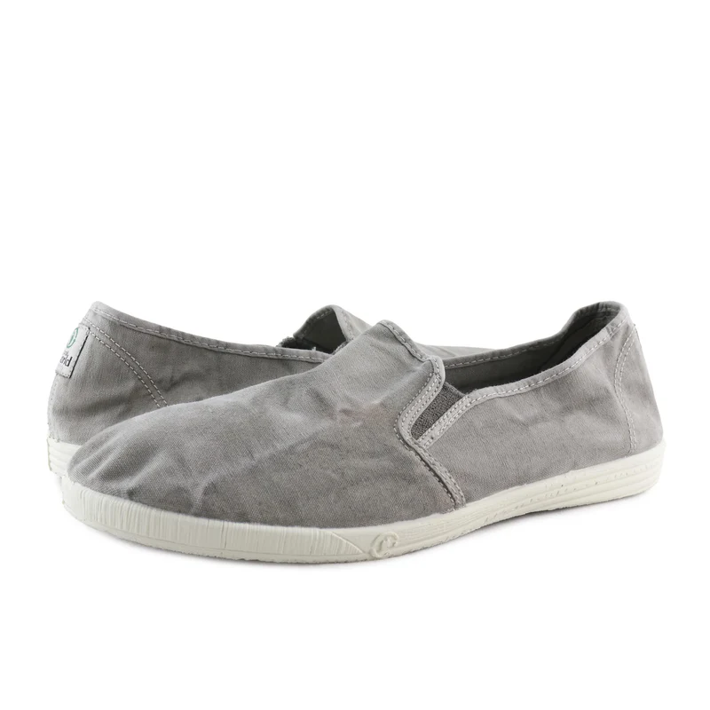 Zapatilla gris claro lavado LONA315 Natural World