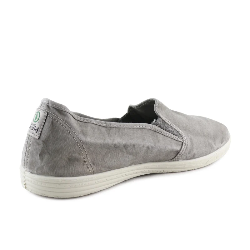 Zapatilla gris claro lavado LONA315 Natural World