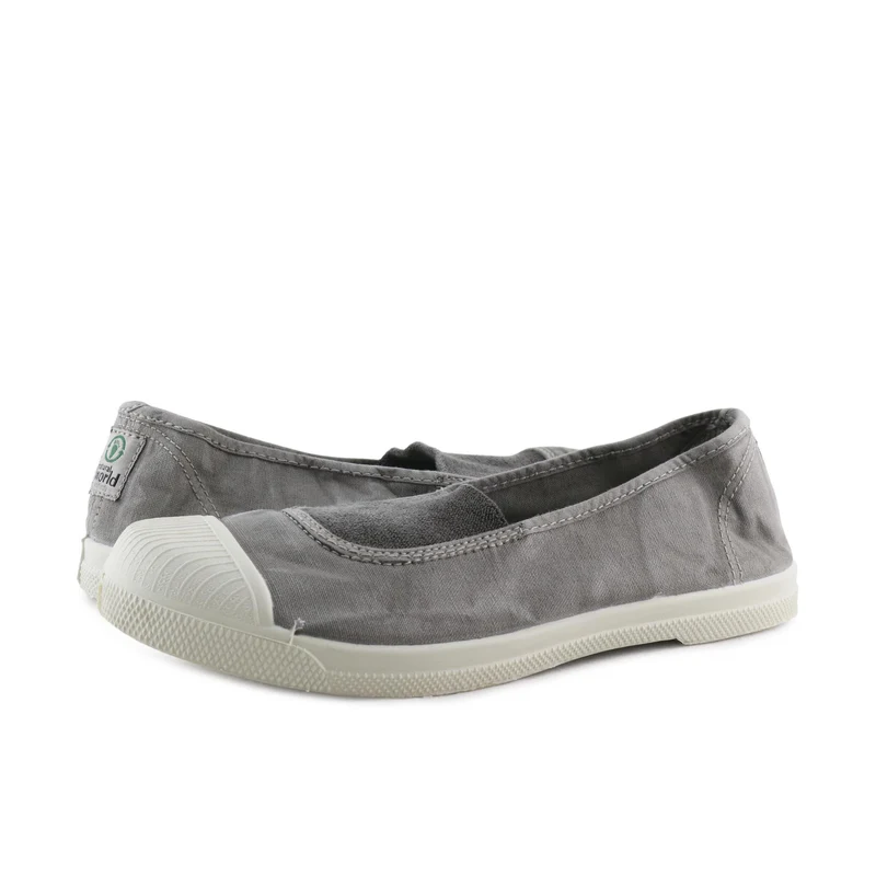 Zapatilla gris claro lavado LONA103 Natural World