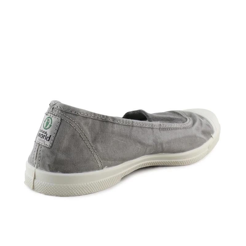 Zapatilla gris claro lavado LONA103 Natural World