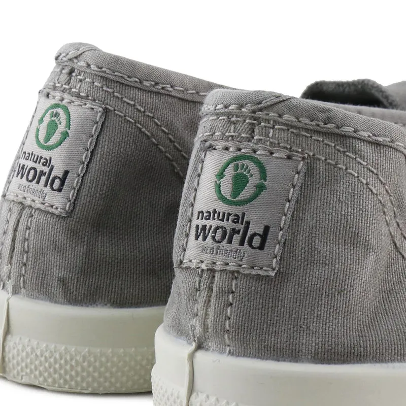 Zapatilla gris claro lavado LONA103 Natural World
