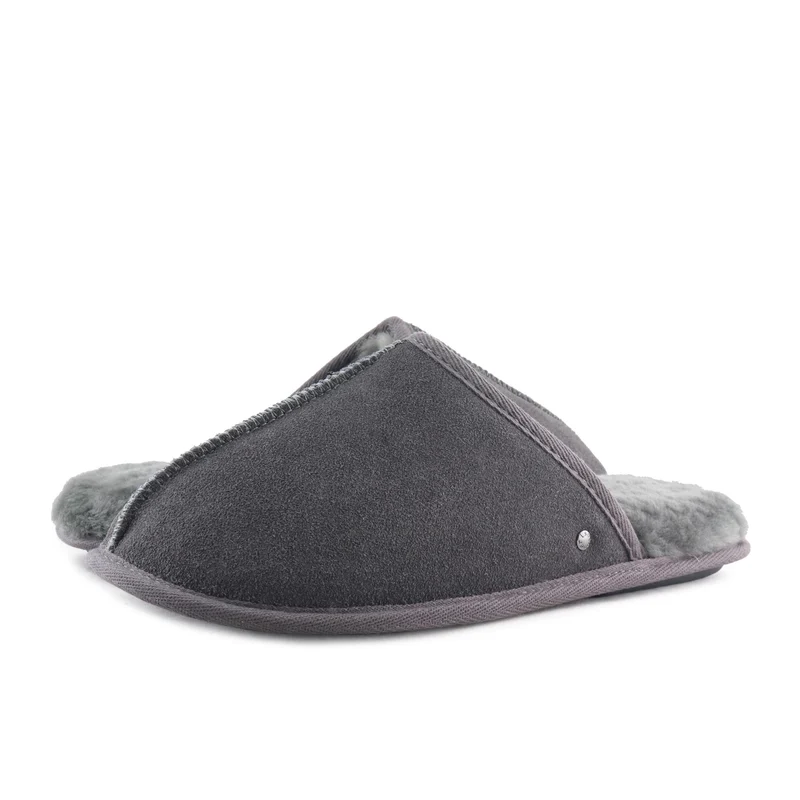 Zapatilla casa serraje gris 96779 Isotoner