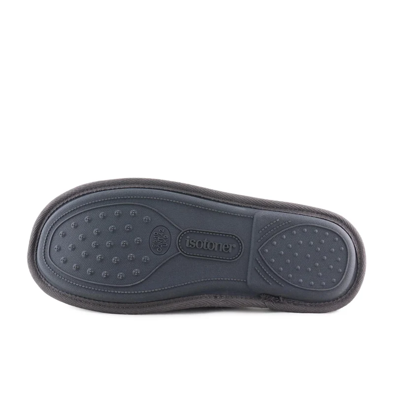 Zapatilla casa serraje gris 96779 Isotoner