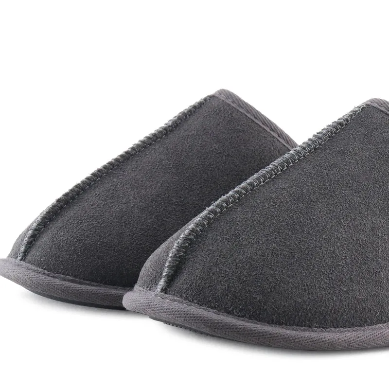 Zapatilla casa serraje gris 96779 Isotoner