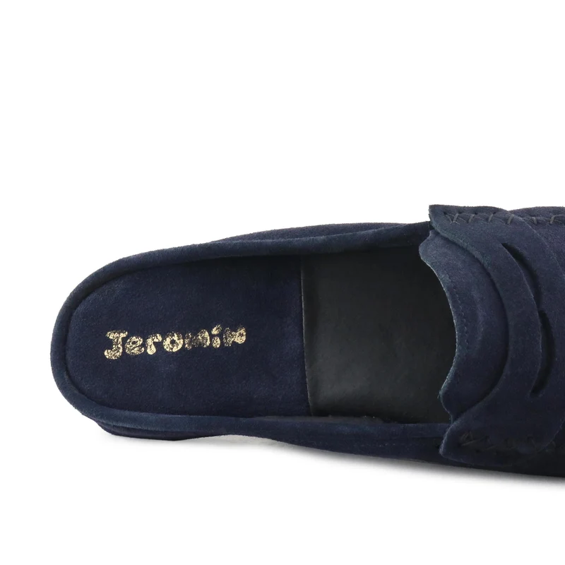 Zapatilla casa serraje azul 2505 Jeromín