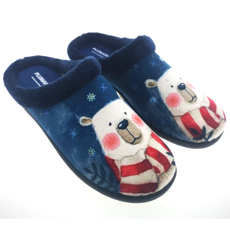 Zapatillas de Casa Roal 12213 Oso Bufanda Marino