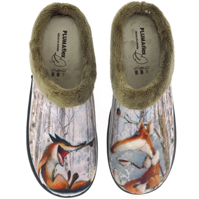 Zapatillas de Casa Roal 12213 Zorro Marrón