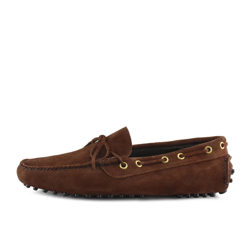 Mocasín serraje cuero oscuro C104F Castellano