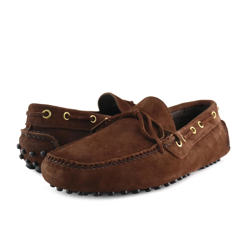 Mocasín serraje cuero oscuro C104F Castellano