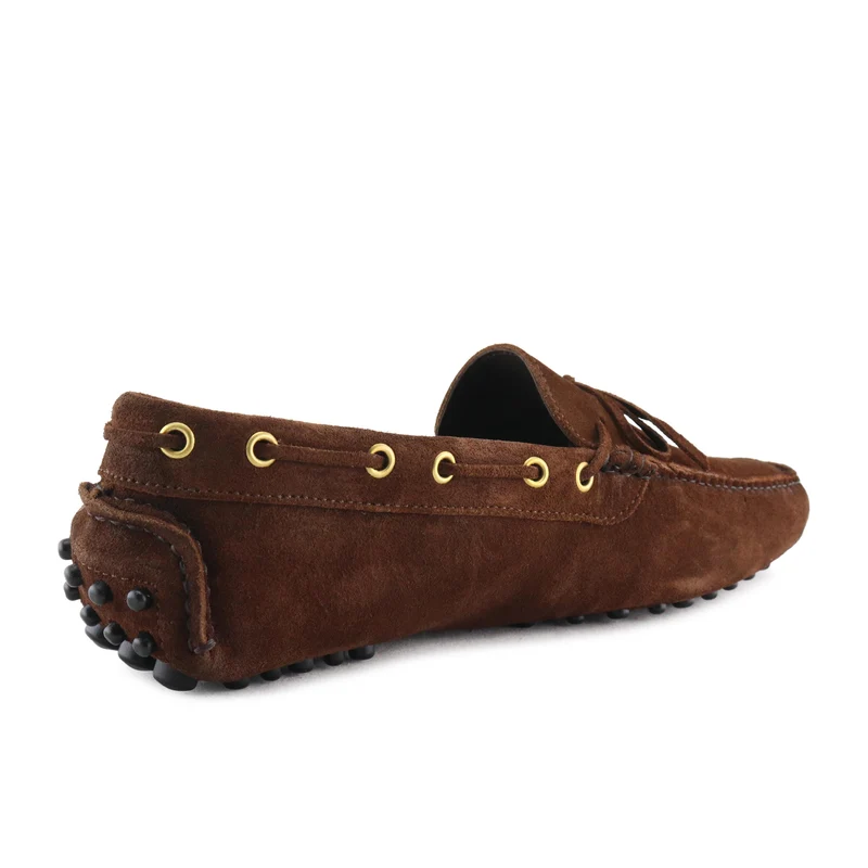 Mocasín serraje cuero oscuro C104F Castellano