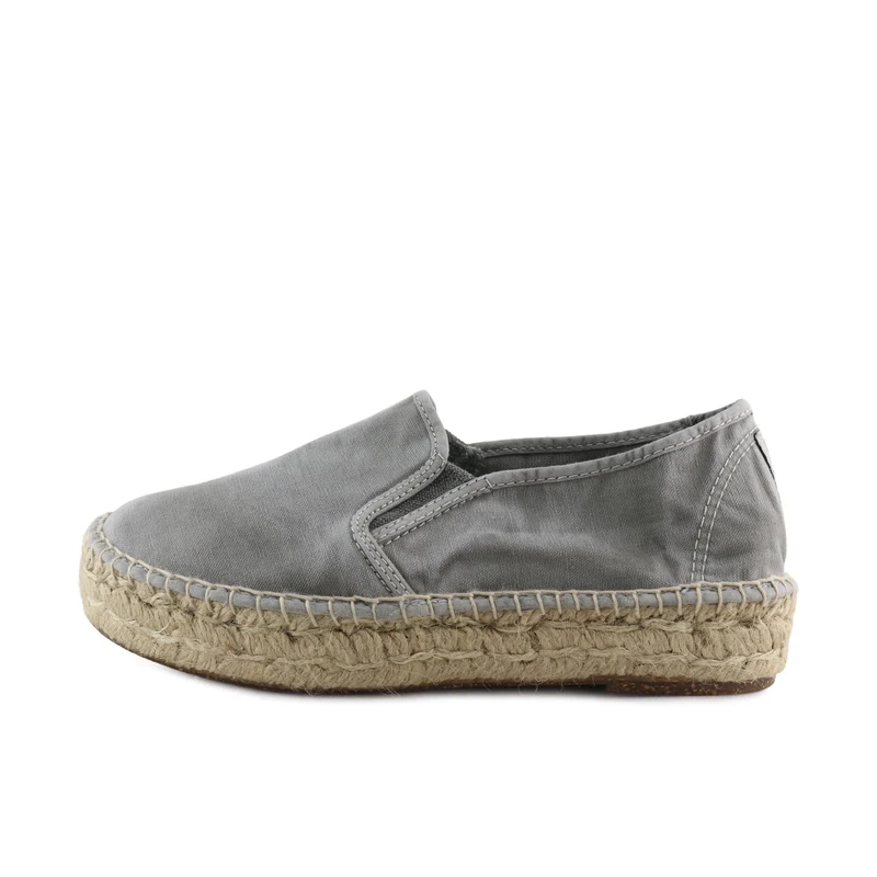 Alpargata gris claro lavado LONA679 Natural World
