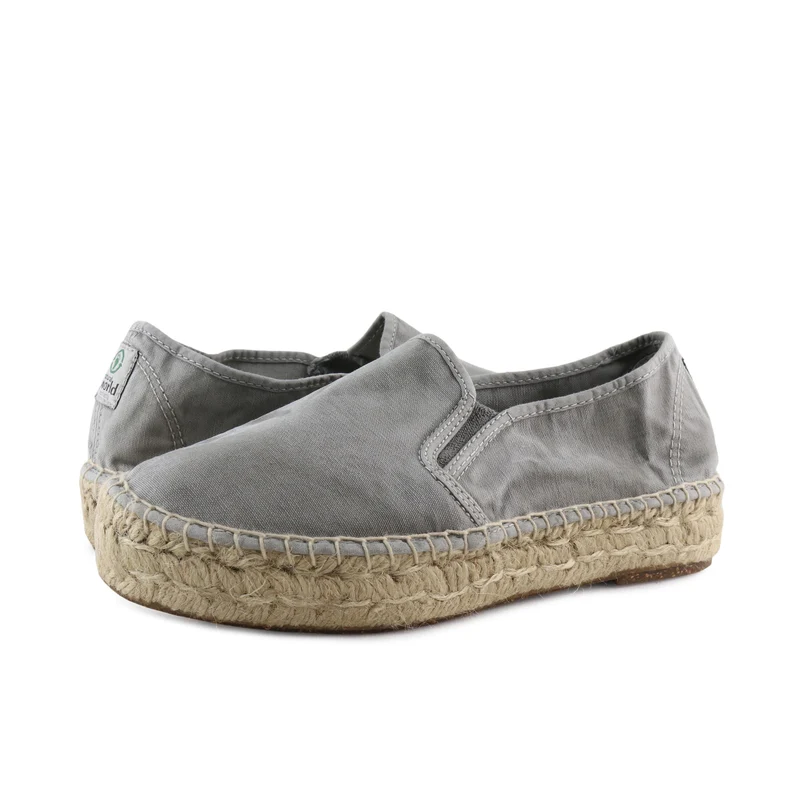 Alpargata gris claro lavado LONA679 Natural World
