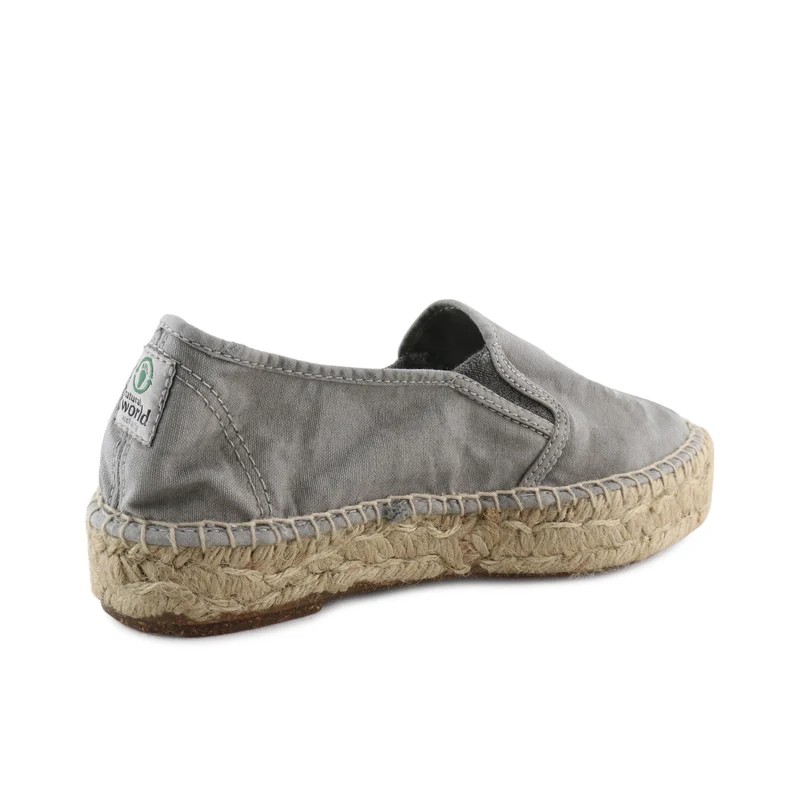 Alpargata gris claro lavado LONA679 Natural World