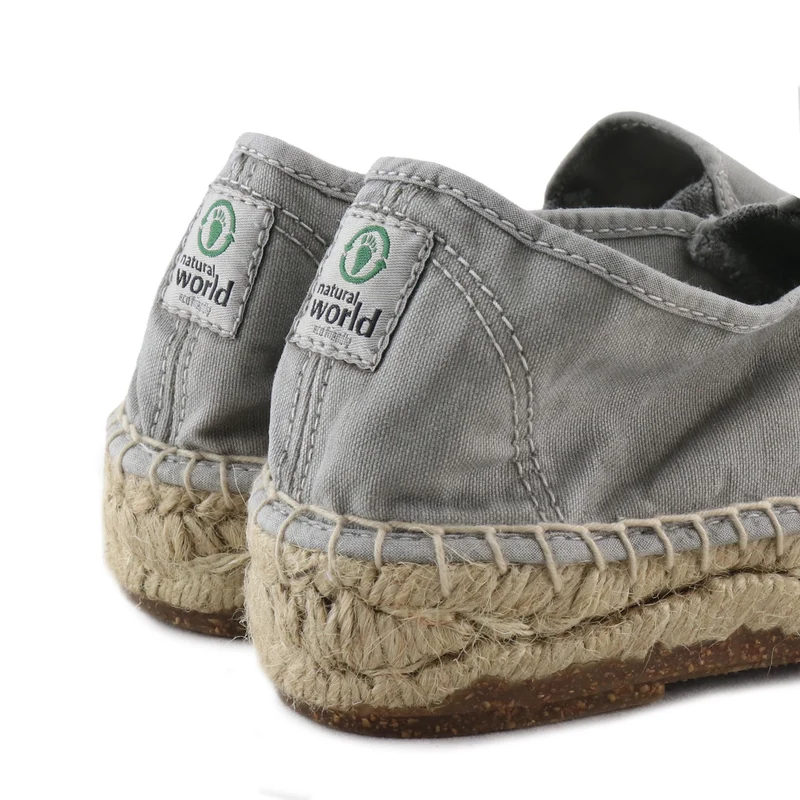 Alpargata gris claro lavado LONA679 Natural World