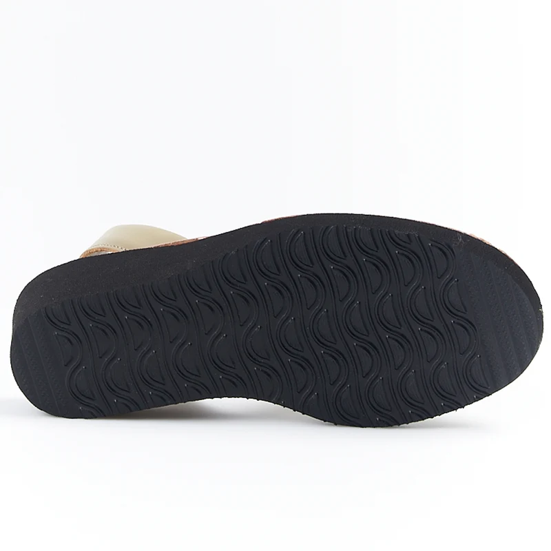 Sandalias Menorquinas Cuña Beige
